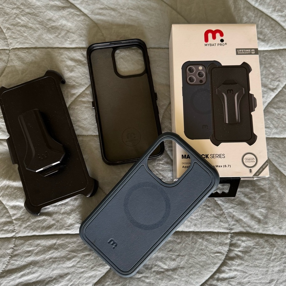 NEW Phone Case for iPhone 15 Pro Max 360 with rotating Holster Clip